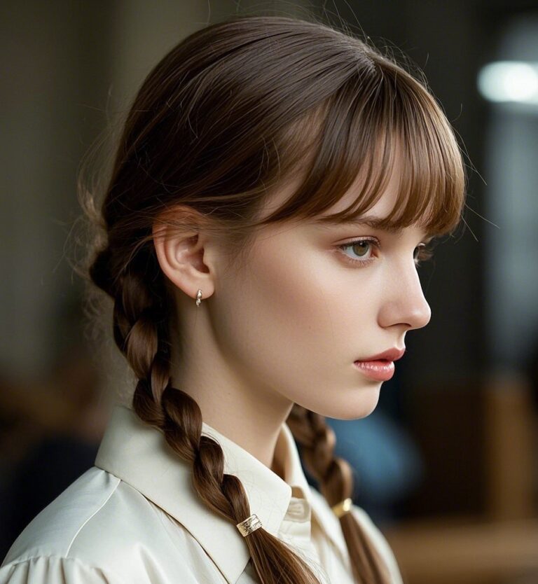 24 Braided Ponytails With Bangs To Elevate Your Hairstyle Game
