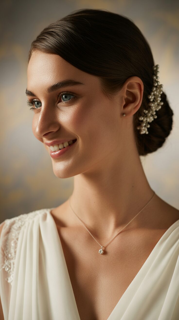 1. Classic Low Chignon