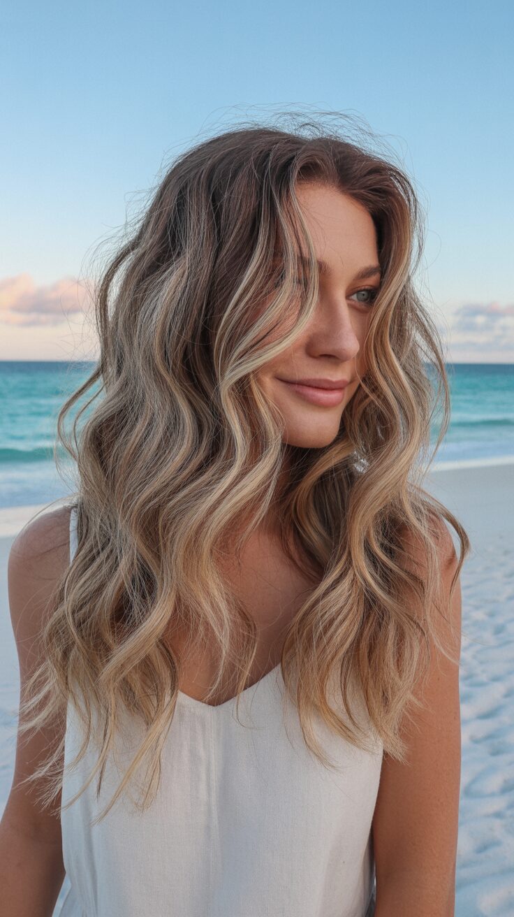 Freehand beach waves create a more natural, less uniform look than traditional curling iron waves. Instead of wrapping each section around a curling wand, this technique involves twisting random sections of hair and applying heat, or scrunching with product and allowing to air dry. The variation in wave pattern mimics genuine tousled hair. You'll achieve that coveted "just came from the ocean" look with this relaxed approach.